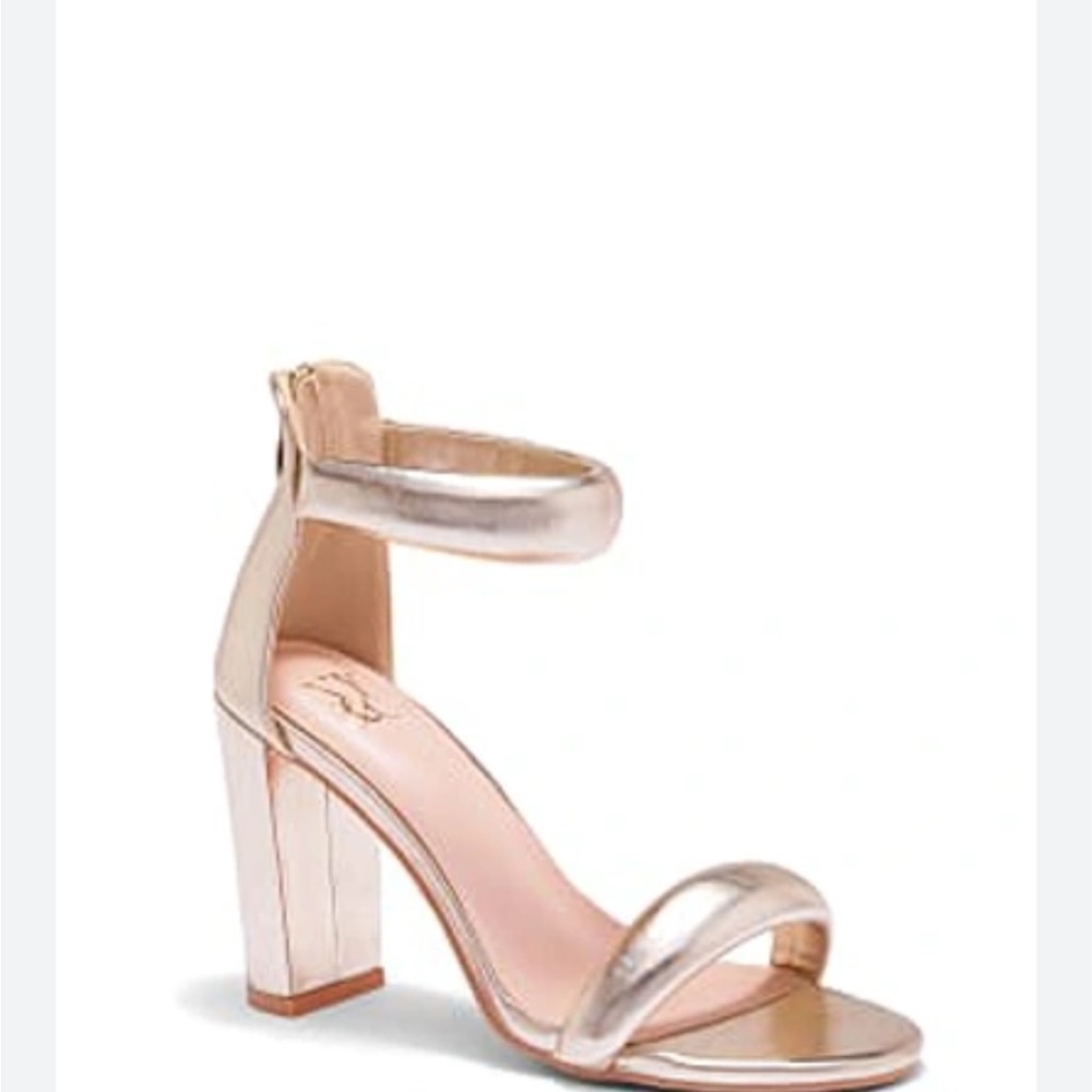 New York & Company Metallic Gold Heels